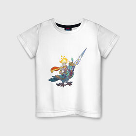 Детская футболка хлопок с принтом TRDGARPG, Worthy Heart hunter, концепт арт, Всадник, персонаж в Кировске, 100% хлопок | круглый вырез горловины, полуприлегающий силуэт, длина до линии бедер | 