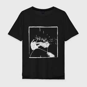 Мужская футболка хлопок Oversize с принтом Царь В Рамке Белый в Кировске, 100% хлопок | свободный крой, круглый ворот, “спинка” длиннее передней части | community | electronic mushroom | meme | people