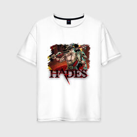 Женская футболка хлопок Oversize с принтом Hades Zagreus (Z) в Кировске, 100% хлопок | свободный крой, круглый ворот, спущенный рукав, длина до линии бедер
 | 