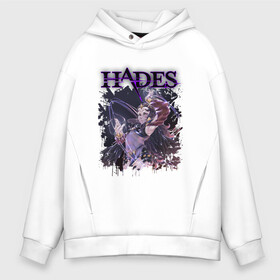 Мужское худи Oversize хлопок с принтом Hades Nyx (Z) в Кировске, френч-терри — 70% хлопок, 30% полиэстер. Мягкий теплый начес внутри —100% хлопок | боковые карманы, эластичные манжеты и нижняя кромка, капюшон на магнитной кнопке | aid | hades | nyx | roguelike | thanatos | zagreus | аид | гадес | загрей | никс | рогалик | танатос