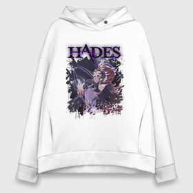 Женское худи Oversize хлопок с принтом Hades Nyx (Z) в Кировске, френч-терри — 70% хлопок, 30% полиэстер. Мягкий теплый начес внутри —100% хлопок | боковые карманы, эластичные манжеты и нижняя кромка, капюшон на магнитной кнопке | aid | hades | nyx | roguelike | thanatos | zagreus | аид | гадес | загрей | никс | рогалик | танатос