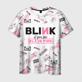 Мужская футболка 3D с принтом BLACKPINK в Кировске, 100% полиэфир | прямой крой, круглый вырез горловины, длина до линии бедер | Тематика изображения на принте: black pink | blackpink | k pop | блэкпинк | дженни | джису | к поп | лиса | розэ