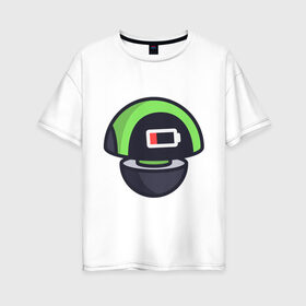 Женская футболка хлопок Oversize с принтом Ешрум - AZ в Кировске, 100% хлопок | свободный крой, круглый ворот, спущенный рукав, длина до линии бедер
 | avatar | electronic mushroom | eshroomy | personal