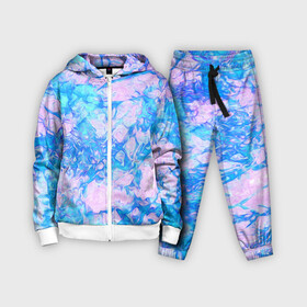 Детский костюм 3D с принтом Нежные краски в Кировске,  |  | abstract | blue | casual | casual style | pink | texture | абстрактный рисунок | абстракция | блики | брызги | вода | волны | градиент | краски | мазки | море | морская | пастельные цвета | повседневный | пятна красок