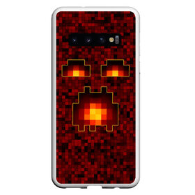 Чехол для Samsung Galaxy S10 с принтом Minecraft в Кировске, Силикон | Область печати: задняя сторона чехла, без боковых панелей | minecraft | алекс | белый | блоки | ведьма | взрывчатка | визера | волк | гаст | добывать | дракон | зеленый куб | зомби | игра | крафт | крипер | кубики | лошадка | майн | майнкрафт | манкрафт | овечка | оцелот