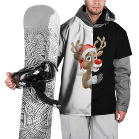 Накидка на куртку 3D с принтом Новогодний Олень в Кировске, 100% полиэстер |  | christmas | merry christmas | santa claus | дед мороз | ёлка | новогодние олени | новый год | оленёнок бэмби | оленёнок рудольф | орнамент | с новым годом | санта клаус | свитер с оленями | снегурочка | снежинки | узоры