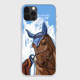 Чехол для iPhone 12 Pro Max с принтом красивый конь в Кировске, Силикон |  | horse | horseshoe | акварель | головалошади | грива | жеребец | животные | конь | лошадь | лошадьскрыльями | подкова | природа | рисуноккрасками