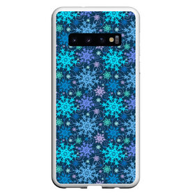 Чехол для Samsung Galaxy S10 с принтом Новогодние Узоры в Кировске, Силикон | Область печати: задняя сторона чехла, без боковых панелей | Тематика изображения на принте: merry christmas | дед мороз | ёлка | зима | мороз | новый год | подарок | праздник | рождество | с новым годом | санта клаус | снег | снеговик | снегурочка | снежинки | снежные узоры | узоры