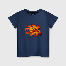 Детская футболка хлопок с принтом Ящерица в Кировске, 100% хлопок | круглый вырез горловины, полуприлегающий силуэт, длина до линии бедер | дикое животное | животные | земноводные | ящерица