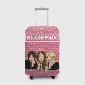 Чехол для чемодана 3D с принтом BlackPink в Кировске, 86% полиэфир, 14% спандекс | двустороннее нанесение принта, прорези для ручек и колес | blackpink | blink | bts | exo | icecream | jennie | jisoo | korea | kpop | lisa | love | rose | блекпинк | девушки | корея | кпоп | музыка