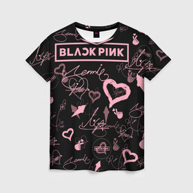 Женская футболка 3D с принтом BLACKPINK в Кировске, 100% полиэфир ( синтетическое хлопкоподобное полотно) | прямой крой, круглый вырез горловины, длина до линии бедер | blackpink | blink | bts | exo | icecream | jennie | jisoo | korea | kpop | lisa | love | rose | блекпинк | девушки | корея | кпоп | музыка