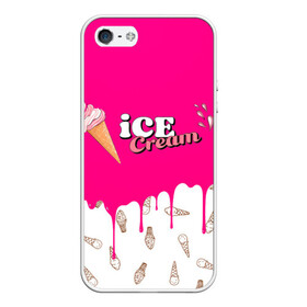 Чехол для iPhone 5/5S матовый с принтом Ice Cream BlackPink в Кировске, Силикон | Область печати: задняя сторона чехла, без боковых панелей | blackpink | blink | bts | exo | icecream | jennie | jisoo | korea | kpop | lisa | love | rose | блекпинк | девушки | корея | кпоп | музыка