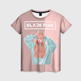 Женская футболка 3D с принтом BlackPink в Кировске, 100% полиэфир ( синтетическое хлопкоподобное полотно) | прямой крой, круглый вырез горловины, длина до линии бедер | blackpink | blink | bts | exo | icecream | jennie | jisoo | korea | kpop | lisa | love | rose | блекпинк | девушки | корея | кпоп | музыка