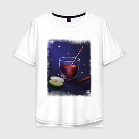 Мужская футболка хлопок Oversize с принтом Holiday Cocktail в Кировске, 100% хлопок | свободный крой, круглый ворот, “спинка” длиннее передней части | коктейль | напиток | праздничный