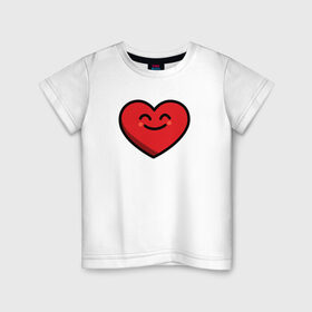 Детская футболка хлопок с принтом Сердце Дочка в Кировске, 100% хлопок | круглый вырез горловины, полуприлегающий силуэт, длина до линии бедер | family | family look | детские | для всей семьи | семейные | семья | фэмили лук