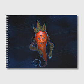 Альбом для рисования с принтом Cosmo Carrot в Кировске, 100% бумага
 | матовая бумага, плотность 200 мг. | alien | космос | морковь | фентези