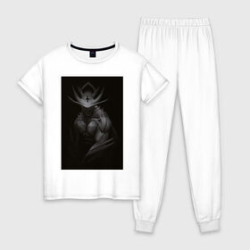 Женская пижама хлопок с принтом Moth в Кировске, 100% хлопок | брюки и футболка прямого кроя, без карманов, на брюках мягкая резинка на поясе и по низу штанин | бабочка | мотылек | ночная | хоррор