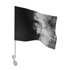 Флаг для автомобиля с принтом Аста в Кировске, 100% полиэстер | Размер: 30*21 см | asta | black clover | акума | аста | демон | пятилистник | черный клевер