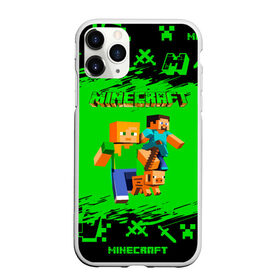Чехол для iPhone 11 Pro Max матовый с принтом Minecraft в Кировске, Силикон |  | Тематика изображения на принте: minecraft | алекс | белый | блоки | взрывчатка | визера | гаст | добывать | дракон | зеленая | зеленый куб | зомби | игра | кирка | крафт | крипер | кубики | лошадка | майн | майнкрафт | манкрафт | меч | оцелот