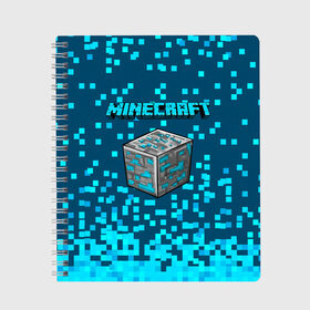 Тетрадь с принтом Minecraft в Кировске, 100% бумага | 48 листов, плотность листов — 60 г/м2, плотность картонной обложки — 250 г/м2. Листы скреплены сбоку удобной пружинной спиралью. Уголки страниц и обложки скругленные. Цвет линий — светло-серый
 | Тематика изображения на принте: minecraft | алекс | белый | блоки | ведьма | взрывчатка | визера | волк | гаст | добывать | дракон | зеленый куб | зомби | игра | крафт | крипер | кубики | лошадка | майн | майнкрафт | манкрафт | овечка | оцелот