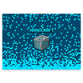Поздравительная открытка с принтом Minecraft в Кировске, 100% бумага | плотность бумаги 280 г/м2, матовая, на обратной стороне линовка и место для марки
 | Тематика изображения на принте: minecraft | алекс | белый | блоки | ведьма | взрывчатка | визера | волк | гаст | добывать | дракон | зеленый куб | зомби | игра | крафт | крипер | кубики | лошадка | майн | майнкрафт | манкрафт | овечка | оцелот