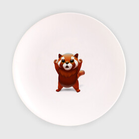 Тарелка с принтом Красная панда в Кировске, фарфор | диаметр - 210 мм
диаметр для нанесения принта - 120 мм | big eyes | cute | red panda | большие глаза | красная панда | милаха