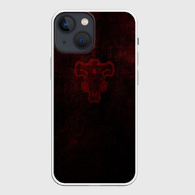Чехол для iPhone 13 mini с принтом Невероятно темный Черный Клевер в Кировске,  |  | asta | black clover | bulls | акума | аста | быки | демон | пятилистник | черный клевер