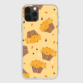 Чехол для iPhone 12 Pro Max с принтом Капкейки на желтом фоне в Кировске, Силикон |  | Тематика изображения на принте: еда | желтый | капкейки | кондитер | оранжевый | паттерн | пирожное | повар | сладости | узор | хеллоуин