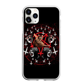 Чехол для iPhone 11 Pro Max матовый с принтом Satanic Cat в Кировске, Силикон |  | satan | киска | кот | кот мем | кошечка | кошка | кошки и коты | лиса | лисы | мем | мемы | с кошкой | сатана