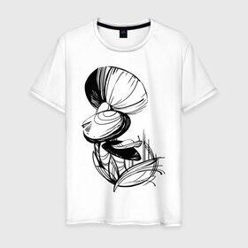 Мужская футболка хлопок с принтом Грибы в Кировске, 100% хлопок | прямой крой, круглый вырез горловины, длина до линии бедер, слегка спущенное плечо. | Тематика изображения на принте: mushroom | грибы | лес | мухомор