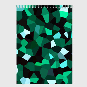 Скетчбук с принтом Имеральд в Кировске, 100% бумага
 | 48 листов, плотность листов — 100 г/м2, плотность картонной обложки — 250 г/м2. Листы скреплены сверху удобной пружинной спиралью | camouflage | casual style | geometry | green | hexagon | polygonal | stripes | texture | гексагон | геометрические | геометрия | городской | изумруд | камуфляж | кристаллы | милитари | мозаика | объемный | повседневный | полигон