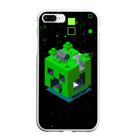 Чехол для iPhone 7Plus/8 Plus матовый с принтом Minecraft в Кировске, Силикон | Область печати: задняя сторона чехла, без боковых панелей | minecraft | алекс | белый | блоки | ведьма | взрывчатка | визера | волк | гаст | добывать | дракон | зеленый куб | зомби | игра | крафт | крипер | кубики | лошадка | майн | майнкрафт | манкрафт | овечка | оцелот