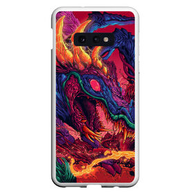 Чехол для Samsung S10E с принтом HYPER BEAST в Кировске, Силикон | Область печати: задняя сторона чехла, без боковых панелей | Тематика изображения на принте: awp | counter strike | cs go | game | hyper beast | skin | swat | terrorist | warning | авп | автомат | винтовка | дракон | игры | компьютерная игра | контер страйк | контр страйк | кс го | монстр | оружие | скин | спецназ | хайпер бист