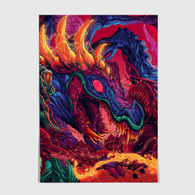 Постер с принтом HYPER BEAST в Кировске, 100% бумага
 | бумага, плотность 150 мг. Матовая, но за счет высокого коэффициента гладкости имеет небольшой блеск и дает на свету блики, но в отличии от глянцевой бумаги не покрыта лаком | awp | counter strike | cs go | game | hyper beast | skin | swat | terrorist | warning | авп | автомат | винтовка | дракон | игры | компьютерная игра | контер страйк | контр страйк | кс го | монстр | оружие | скин | спецназ | хайпер бист