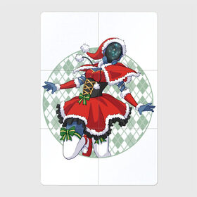 Магнитный плакат 2Х3 с принтом Новогодняя Мэг в Кировске, Полимерный материал с магнитным слоем | 6 деталей размером 9*9 см | warframe | арт | бант | бантик | банты | варфрейм | корсет | мег | мэг | новый год | рисунок | рождественский костюм | рождественское платье | рождество | чулки
