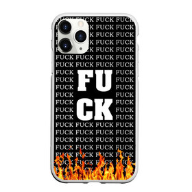 Чехол для iPhone 11 Pro Max матовый с принтом F*CK F*CK F*CK в Кировске, Силикон |  | black and white | censorship | fire | lettering | obscene words | uncensored | надписи | неценузурный | огонь | темный | черный и белый