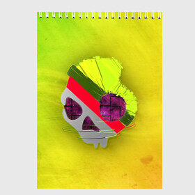 Скетчбук с принтом SKULL MINIMAL в Кировске, 100% бумага
 | 48 листов, плотность листов — 100 г/м2, плотность картонной обложки — 250 г/м2. Листы скреплены сверху удобной пружинной спиралью | 1scandy | abstract | art | dead | music | rock | scandy | skeleton | skull | skullcandy | skulls | style | абстракция | арт | градиент | кости | минимализм | музыка | пират | пираты | подарок | рок | скелет | скулл | стиль | текстура | техно | 
