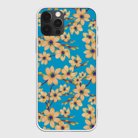 Чехол для iPhone 12 Pro Max с принтом Иксии на голубом фоне в Кировске, Силикон |  | Тематика изображения на принте: 8 марта | flowers | summer | весна | желтый | иксии | лето | праздник | природа | растения | цветы