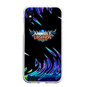 Чехол для iPhone XS Max матовый с принтом Mobile Legends Bang Bang в Кировске, Силикон | Область печати: задняя сторона чехла, без боковых панелей | bang bang | logo | logo game | moba | mobile legends | mobile moba | логотипы игр | моба | мобайл легенд | мобайл легендс | мобильные игры | мобильные легенды