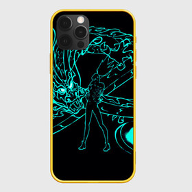 Чехол для iPhone 12 Pro Max с принтом Neon Dragon в Кировске, Силикон |  | dragon | neon | девушка | дракон | маска | неоновый | полосы | текстуры | узоры | фигуры | черный
