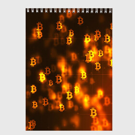 Скетчбук с принтом BITCOIN KRYPTONATE в Кировске, 100% бумага
 | 48 листов, плотность листов — 100 г/м2, плотность картонной обложки — 250 г/м2. Листы скреплены сверху удобной пружинной спиралью | Тематика изображения на принте: bitcoin | btc | биткоин | валюта | деньги | криптовалюта