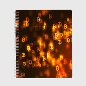 Тетрадь с принтом BITCOIN KRYPTONATE в Кировске, 100% бумага | 48 листов, плотность листов — 60 г/м2, плотность картонной обложки — 250 г/м2. Листы скреплены сбоку удобной пружинной спиралью. Уголки страниц и обложки скругленные. Цвет линий — светло-серый
 | bitcoin | btc | биткоин | валюта | деньги | криптовалюта