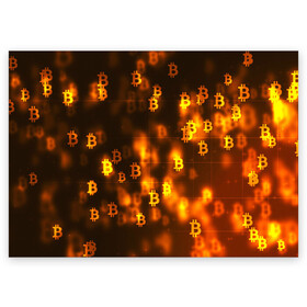 Поздравительная открытка с принтом BITCOIN KRYPTONATE в Кировске, 100% бумага | плотность бумаги 280 г/м2, матовая, на обратной стороне линовка и место для марки
 | Тематика изображения на принте: bitcoin | btc | биткоин | валюта | деньги | криптовалюта