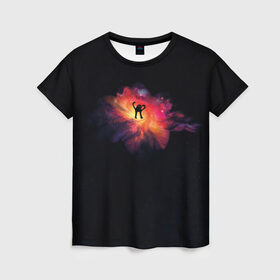 Женская футболка 3D с принтом Галактика ъуъ в Кировске, 100% полиэфир ( синтетическое хлопкоподобное полотно) | прямой крой, круглый вырез горловины, длина до линии бедер | memes | злой кот | мемы | съука | ъуъ