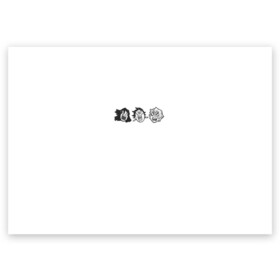 Поздравительная открытка с принтом DEMON SLAYER в Кировске, 100% бумага | плотность бумаги 280 г/м2, матовая, на обратной стороне линовка и место для марки
 | anime | blade demon | demon slayer | kamado | kimetsu | kimetsu no yaiba | nezuko | shinobu | slayer | tanjiro | zenitsu | аниме | демон | зенитцу | иноске хашибира | клинок рассекающий демонов | недзуко | незуко | танджиро | тандзиро