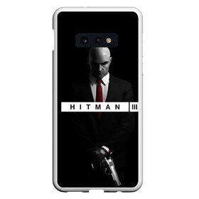 Чехол для Samsung S10E с принтом Hitman 3 в Кировске, Силикон | Область печати: задняя сторона чехла, без боковых панелей | hitman | hitman 3 | hitman iii | красный | надпись | хитман | хитман 3