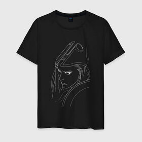 Мужская футболка хлопок с принтом Warrior woman black в Кировске, 100% хлопок | прямой крой, круглый вырез горловины, длина до линии бедер, слегка спущенное плечо. | fantasy | warrior | античность | воительница | доспехи | фэнтези
