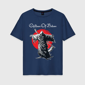 Женская футболка хлопок Oversize с принтом Children of Bodom (Z) в Кировске, 100% хлопок | свободный крой, круглый ворот, спущенный рукав, длина до линии бедер
 | 