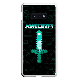 Чехол для Samsung S10E с принтом Minecraft в Кировске, Силикон | Область печати: задняя сторона чехла, без боковых панелей | minecraft | алекс | белый | блоки | ведьма | взрывчатка | визера | волк | гаст | добывать | дракон | зеленый куб | зомби | игра | крафт | крипер | кубики | лошадка | майн | майнкрафт | манкрафт | овечка | оцелот