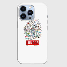 Чехол для iPhone 13 Pro с принтом Лондон в Кировске,  |  | london | англия | биг бен | великобритания | достопримечательности | карта | лондон | путешествия | я люблю лондон